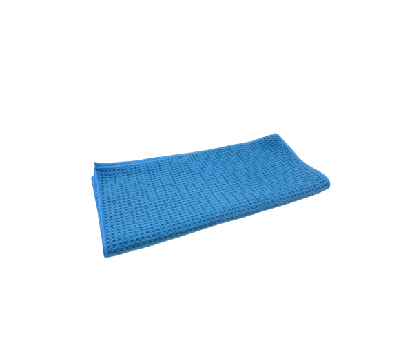 Безворсова вафельна мікрофібра для скла та інтер'єру Waffled Cloth 55*27 cm BLUE